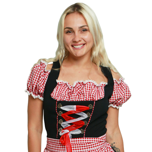 1142 Dirndl Gretl black/ red - Beerfest collection