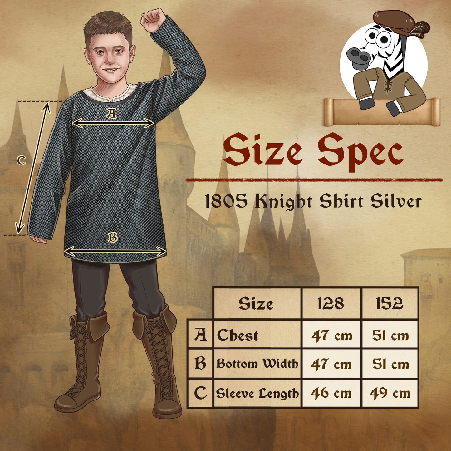 1805 KNIGHT SHIRT SILVER