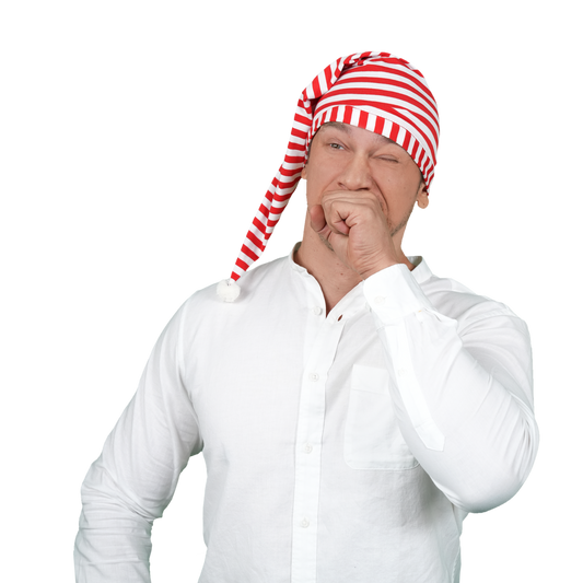 3777 White/Red Sleeping cap