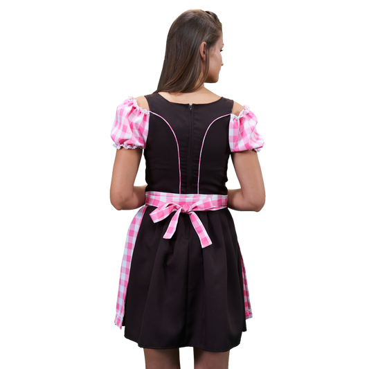 1143 Dirndl Gretl brown / pink - Beerfest collection