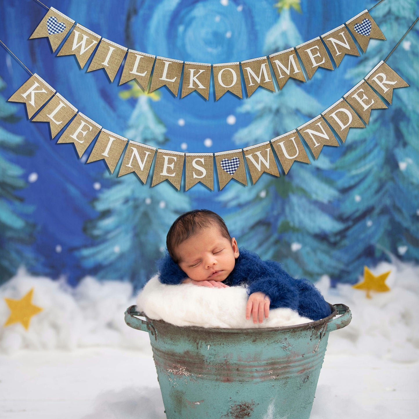 6343 KLEINES WUNDER banner blue