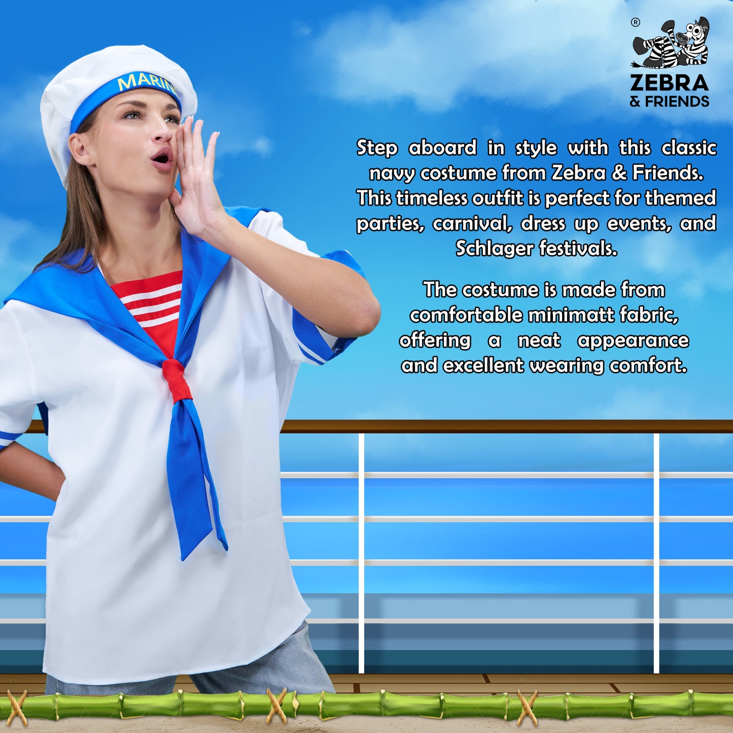 1123 Marine shirt & cap - Tropical Dreams collection