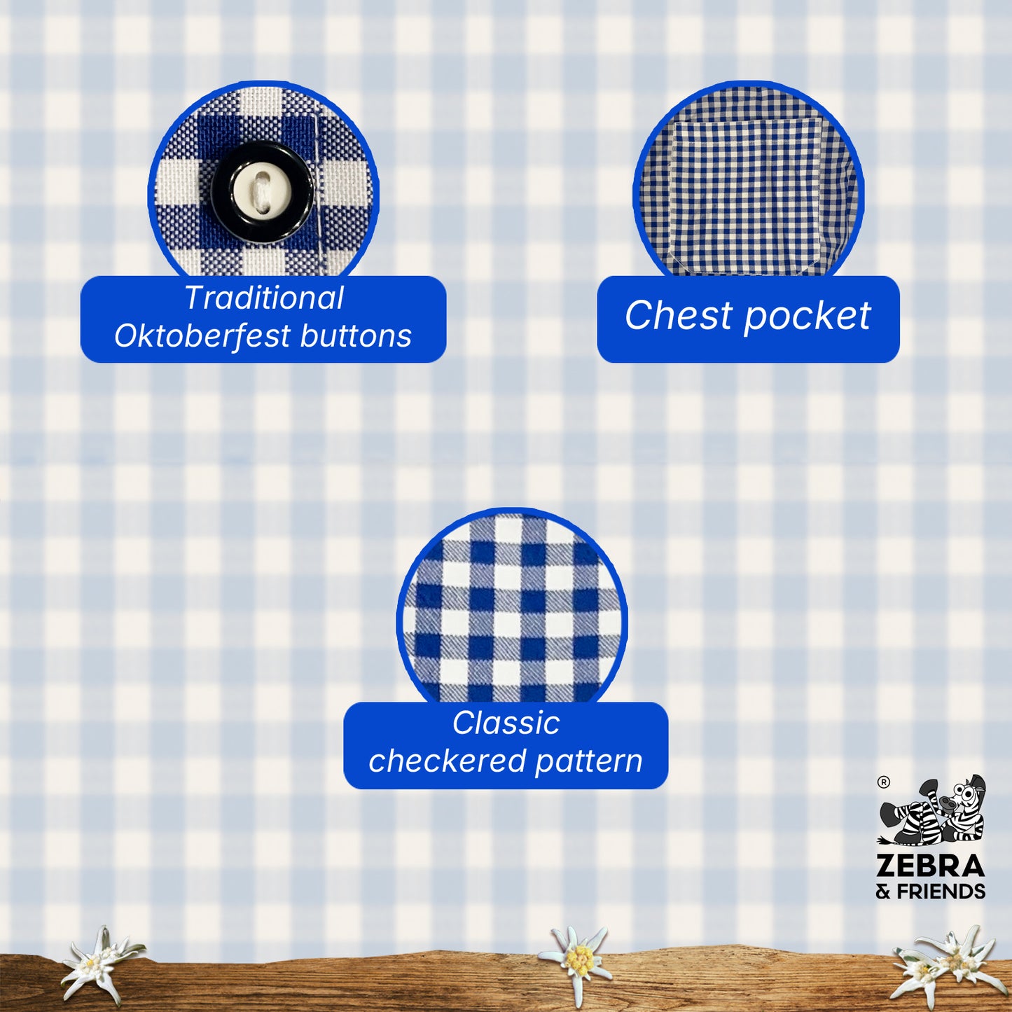 1229 Anton shirt blue - Beerfest collection