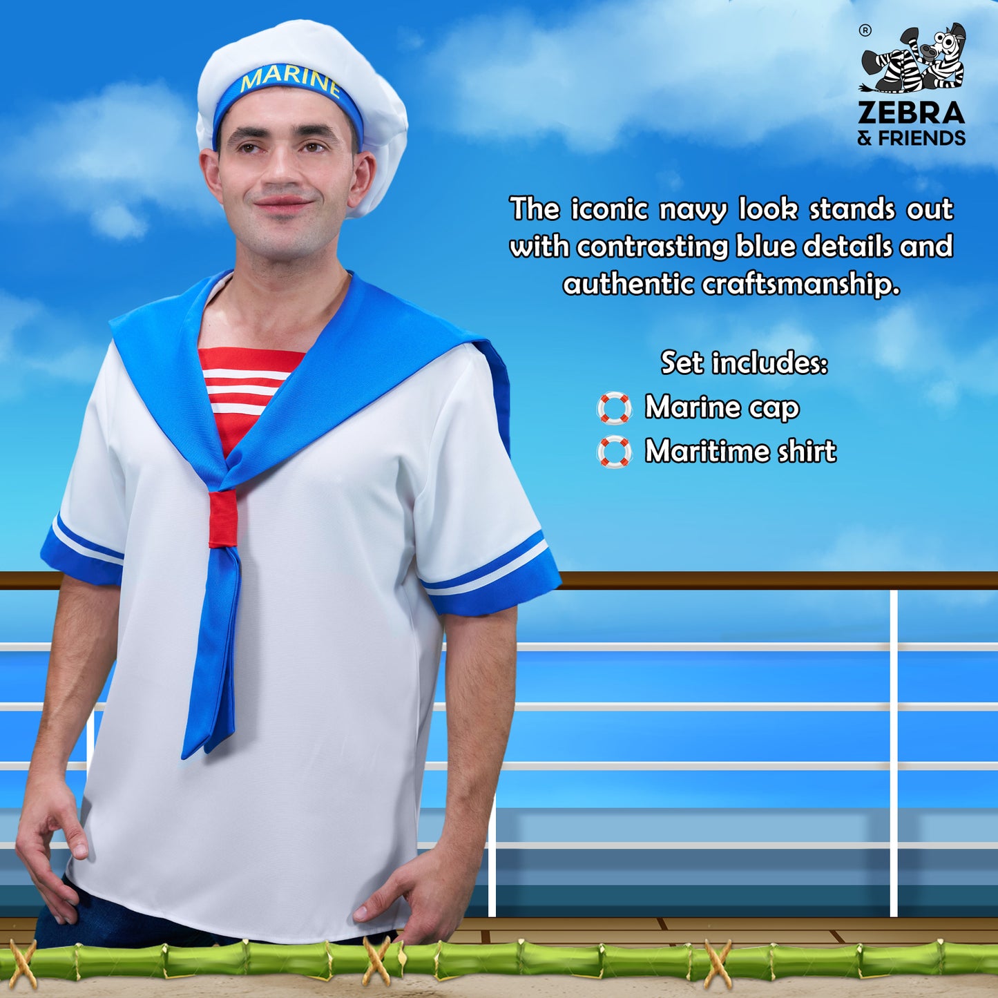 1123 Marine shirt & cap - Tropical Dreams collection
