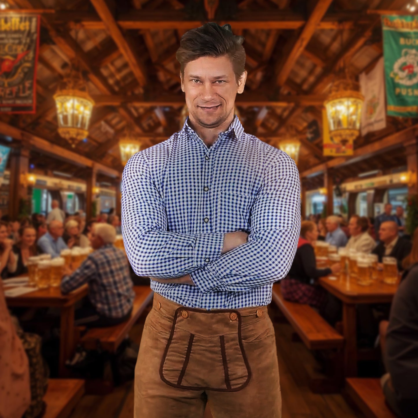 1229 Anton shirt blue - Beerfest collection