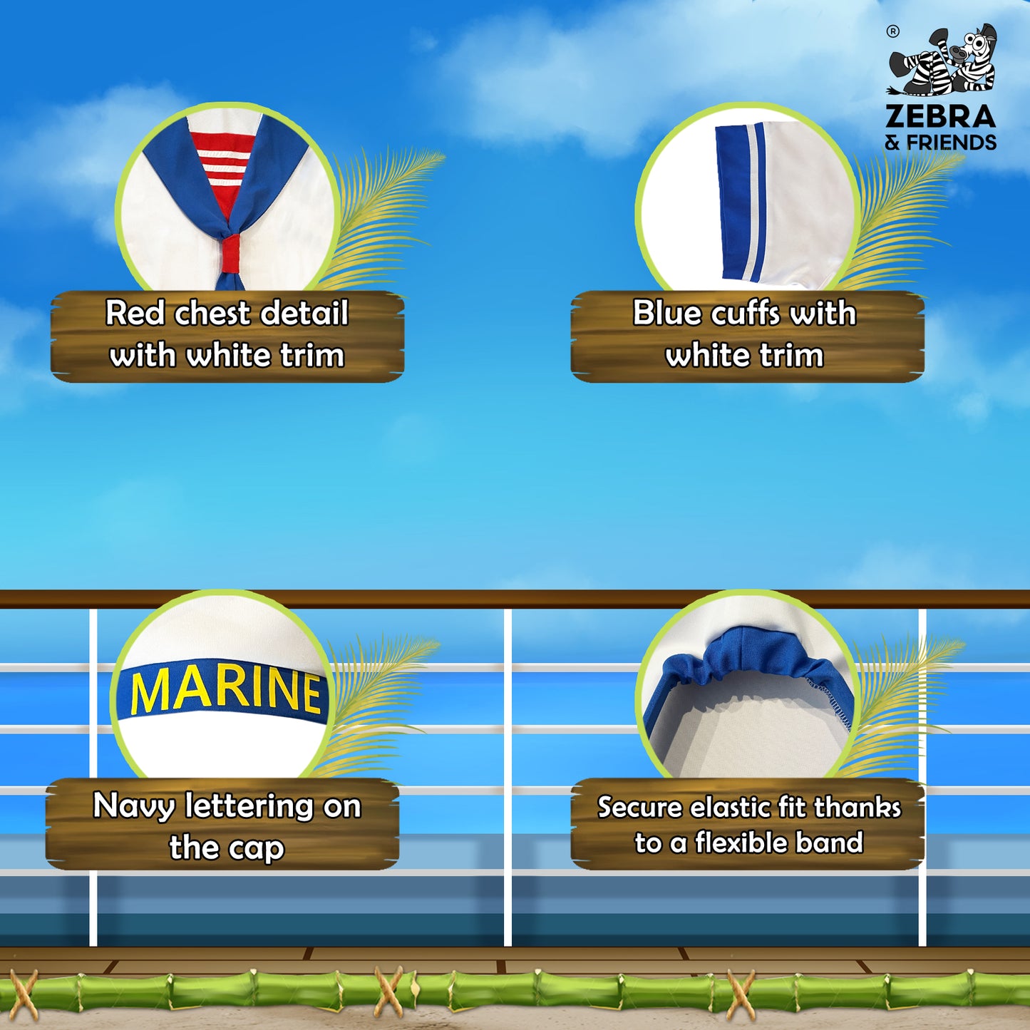 1123 Marine shirt & cap - Tropical Dreams collection