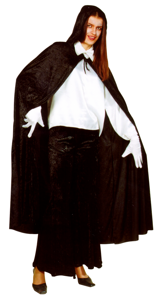 1006/1 Hooded cape black -The horror factory collection