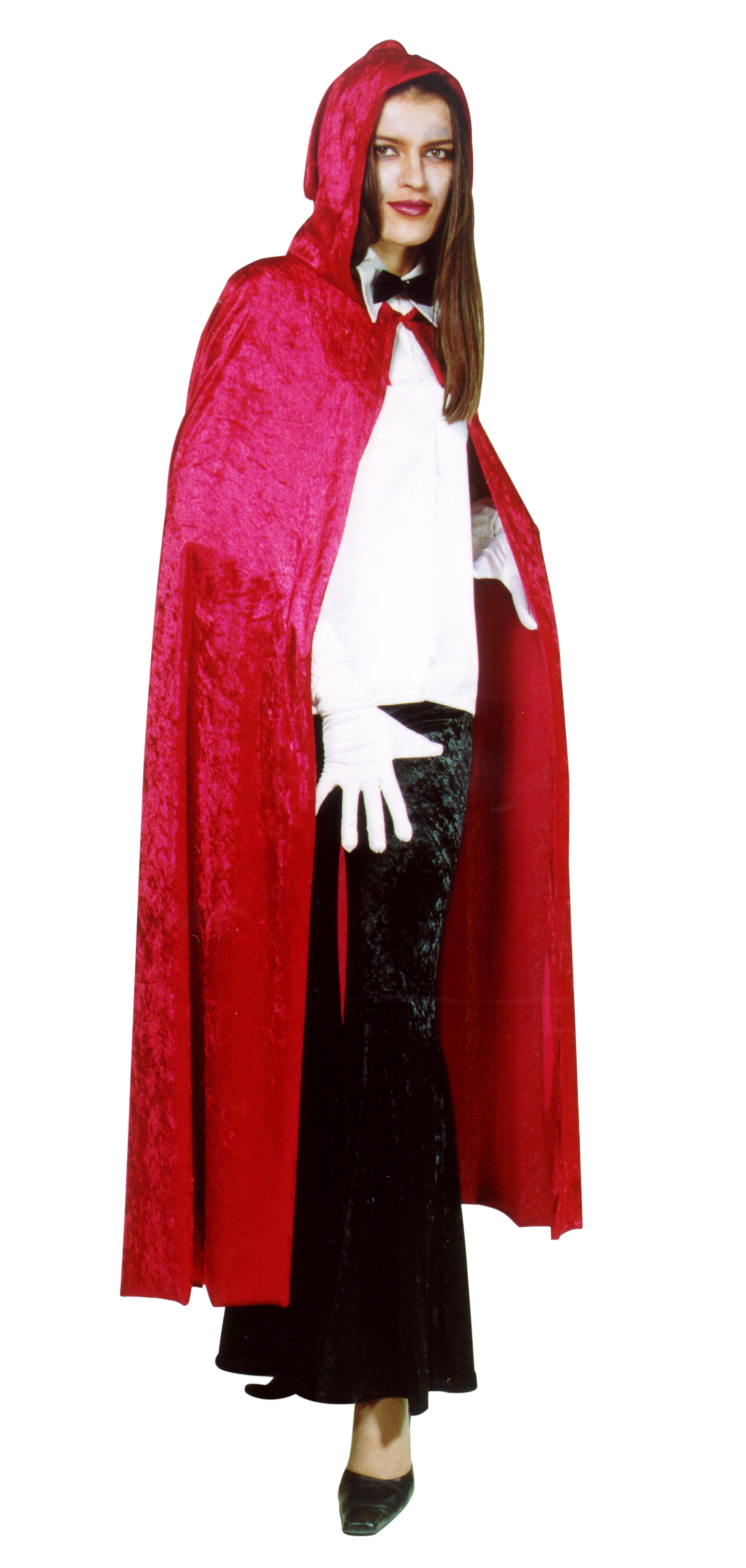 1006/4 HOODED CAPE RED