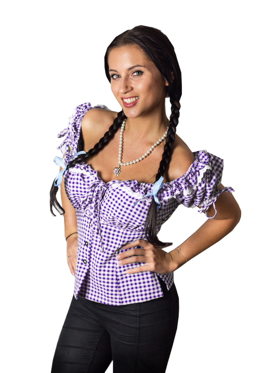 1318 Bavarian blouse Liesl Purple - Beerfest collection