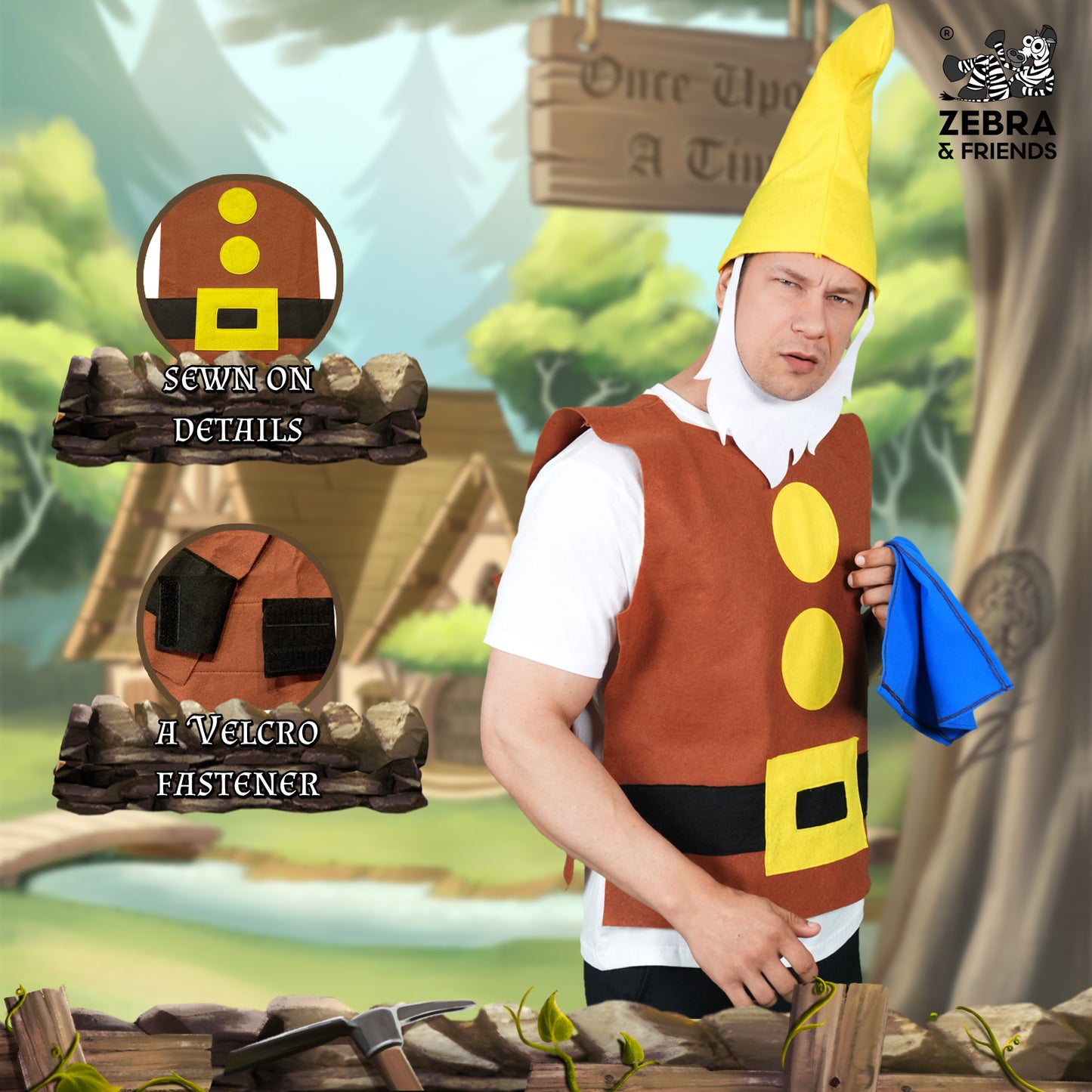 1445 Sniffy Adult - Seven dwarfs costume - once upon a time collection