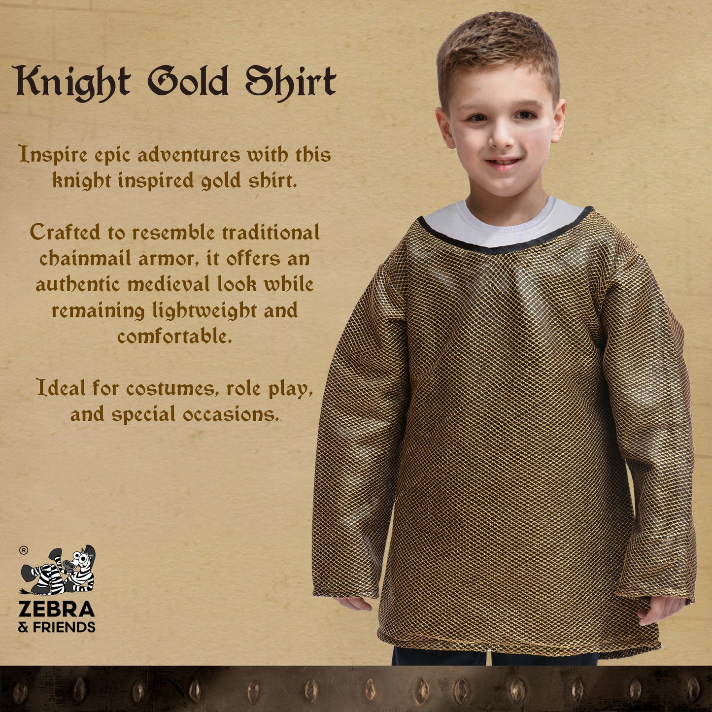 1806 KNIGHT SHIRT GOLD