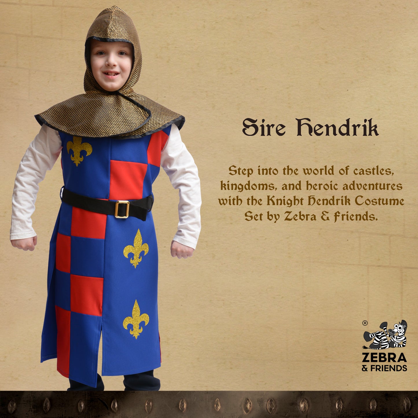 1789 Sire Hendrik Blue/Red - Medieval collection