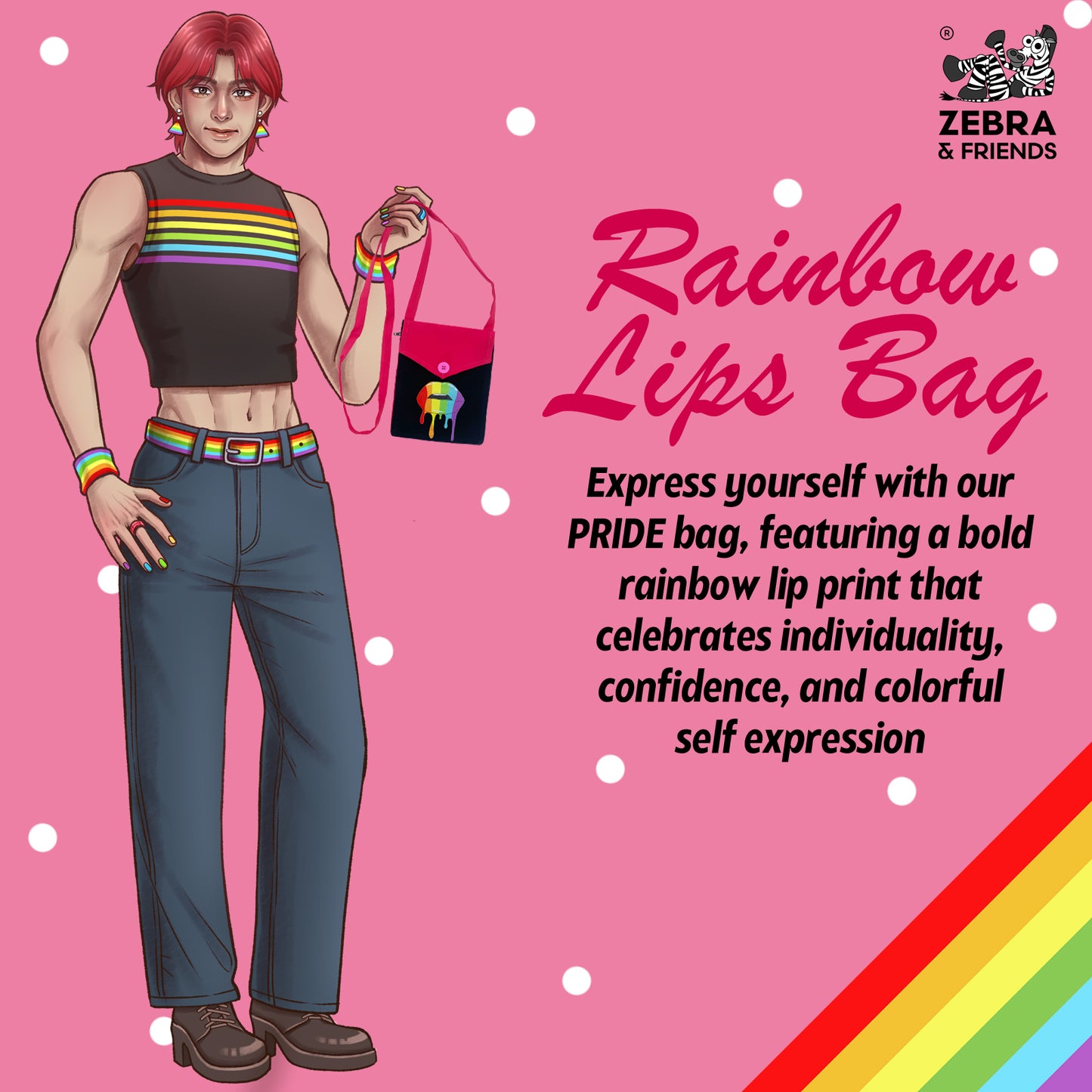 6019 RAINBOW LIPS  BAG