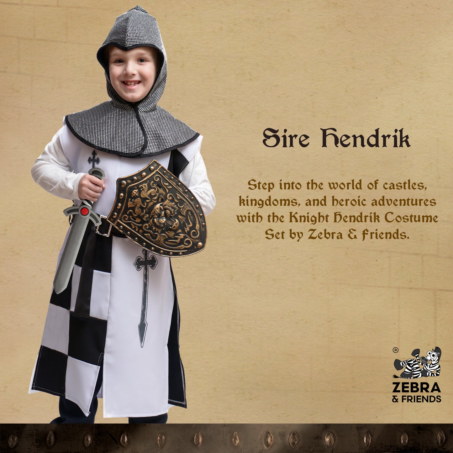 1790 Sire Hendrik White/Black - Medieval collection