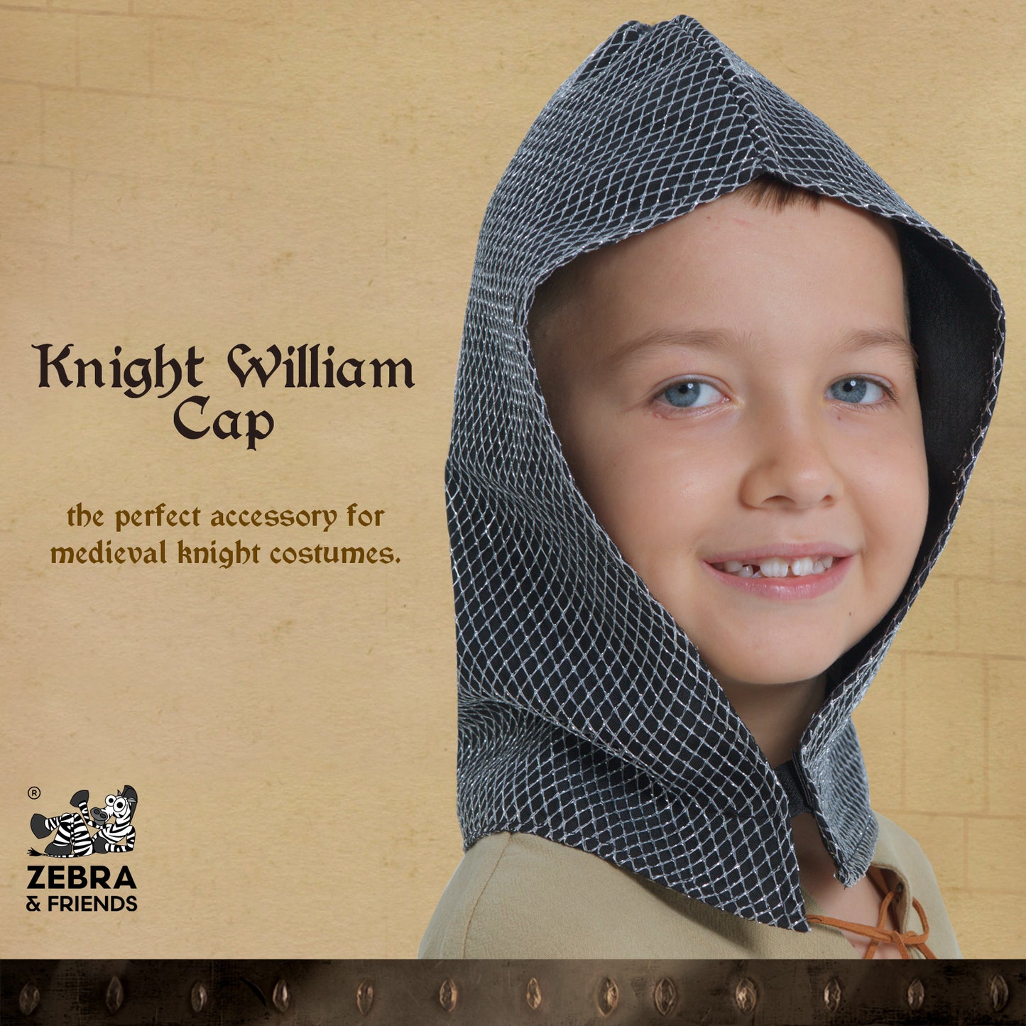 3723 Knight William cap Silver- Medieval collection