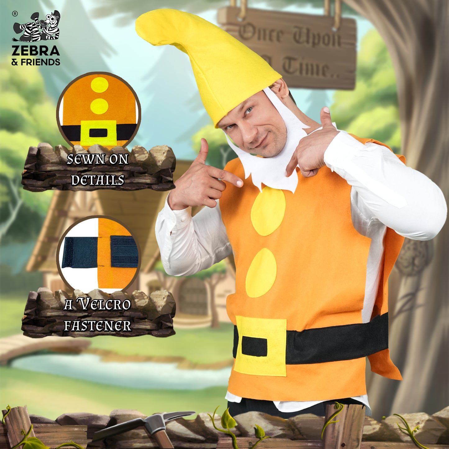 1442 Jolly Adult - Seven dwarfs costume - once upon a time collection