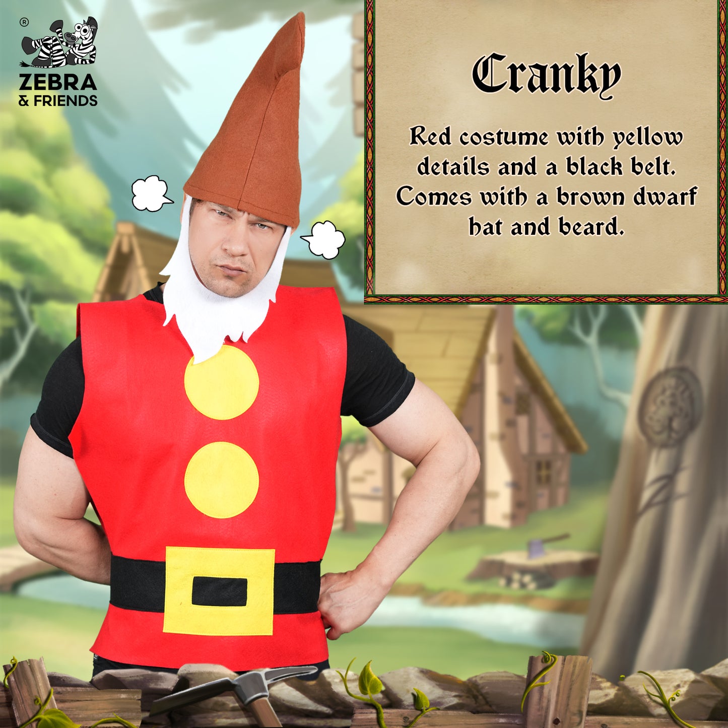 1446 Cranky Adult - Seven dwarfs costume - once upon a time collection