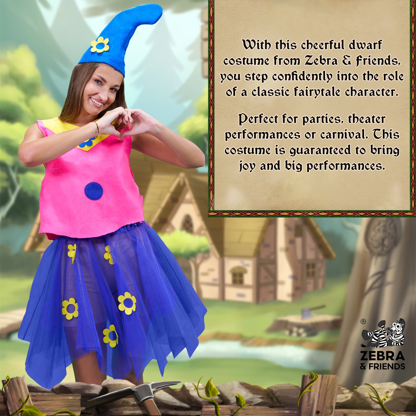 1447 Dwarf lady Pink - Once upon a time collection