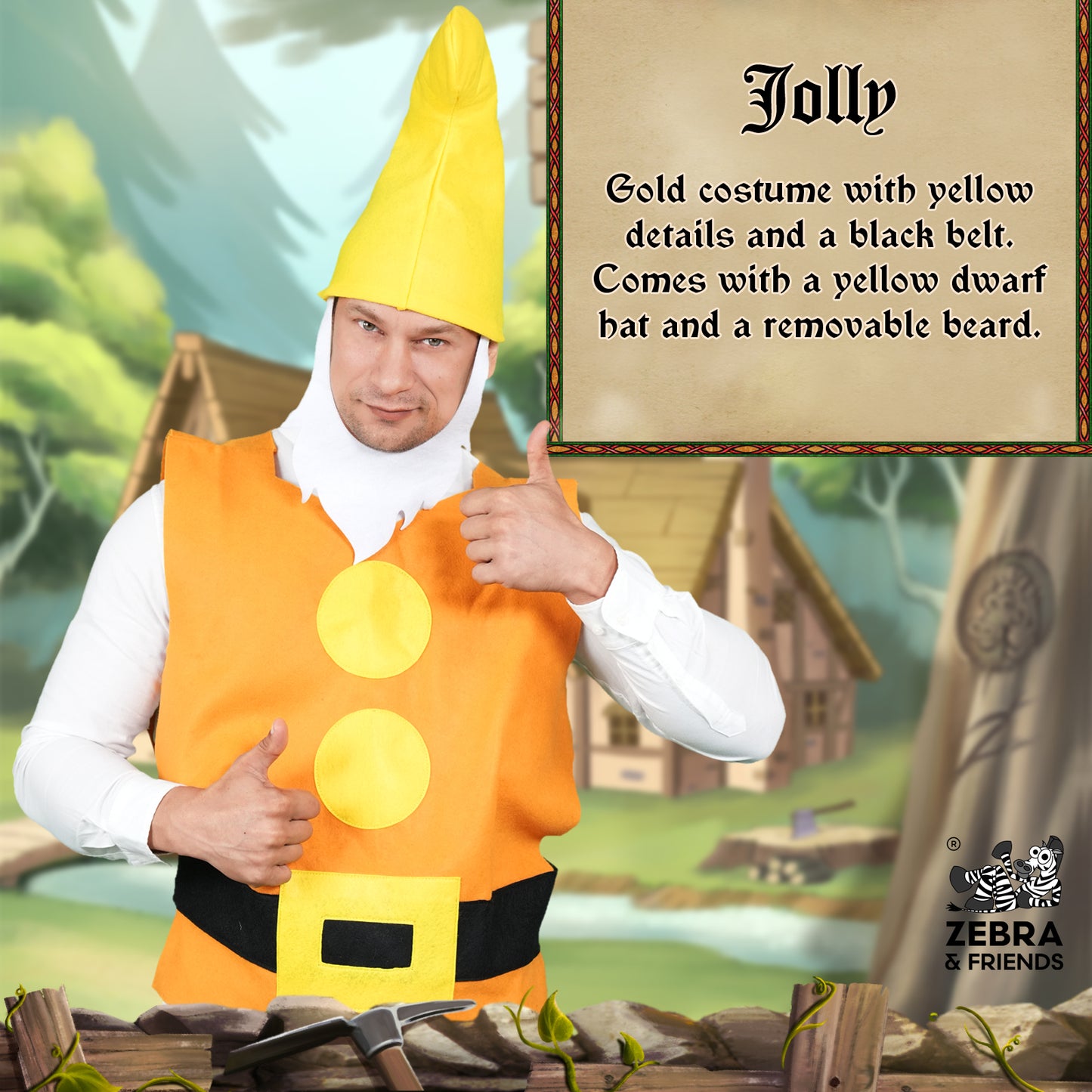1442 Jolly Adult - Seven dwarfs costume - once upon a time collection