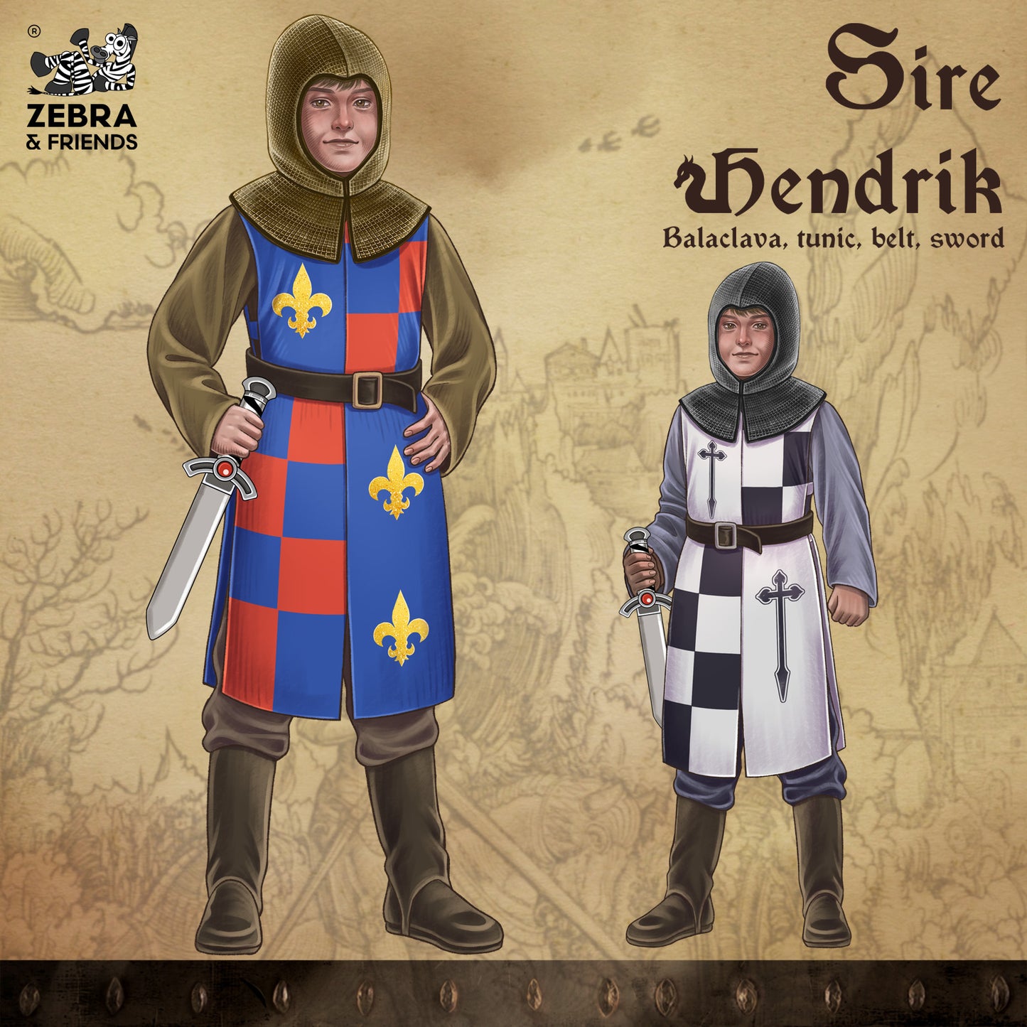 1790 Sire Hendrik White/Black - Medieval collection