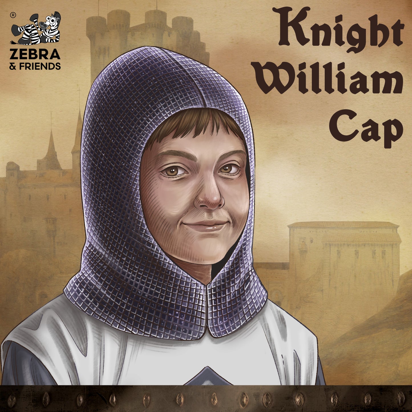 3723 Knight William cap Silver- Medieval collection