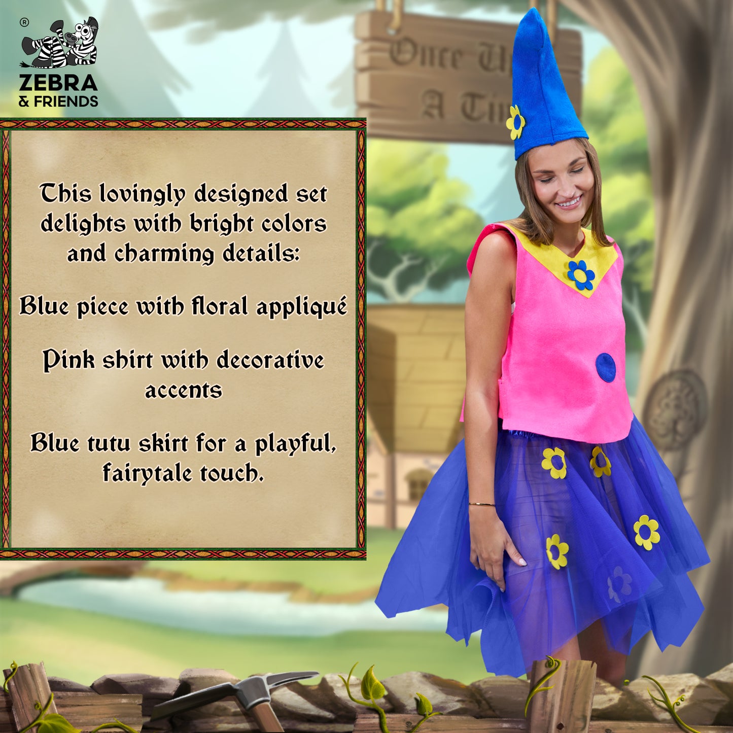 1447 Dwarf lady Pink - Once upon a time collection