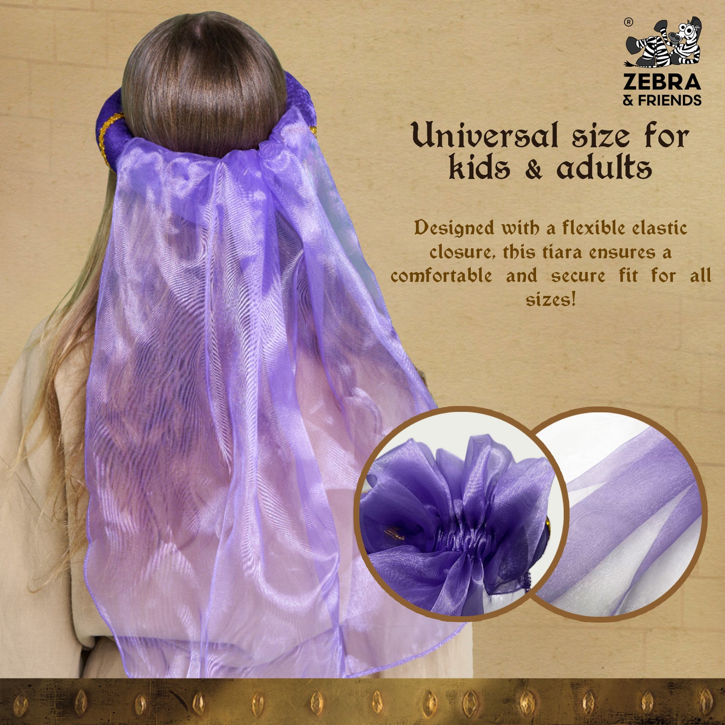 3712/2 Medieval Tiara Rosalin Purple - Medieval collection
