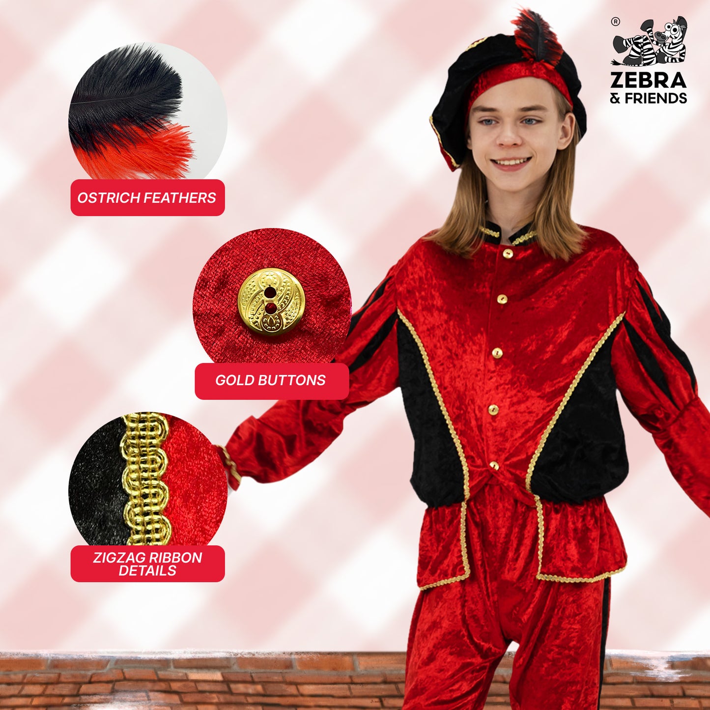 1694 Page Kind rot/schwarz – Die Nicolaus Team-Kollektion