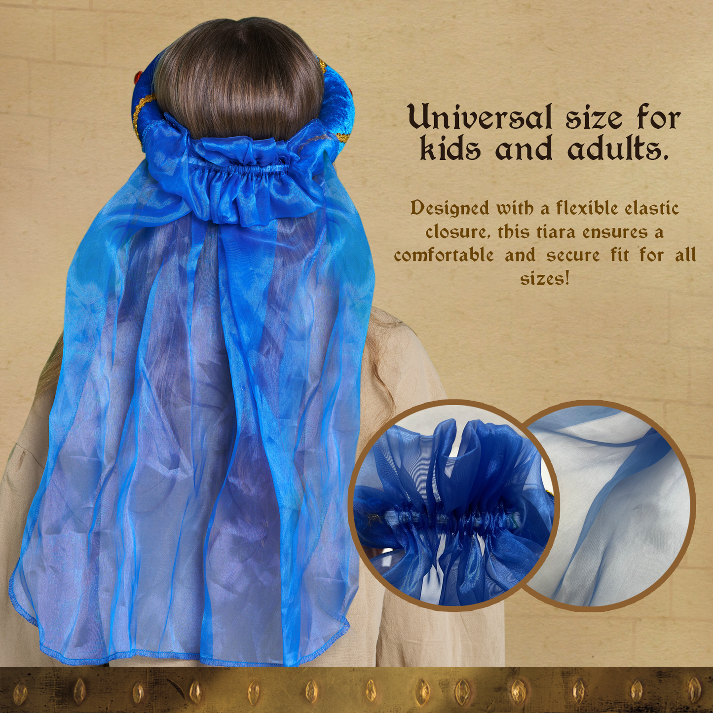 3712/7 Medieval Tiara Rosalin Blue - Medieval collection