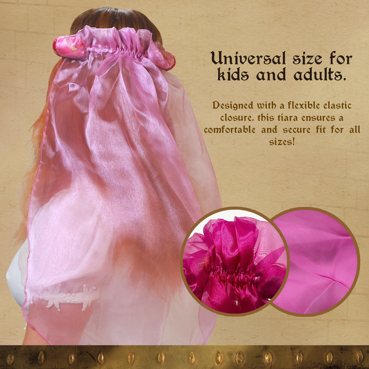 3712/6 Medieval Tiara Fuchsia - Medieval collection