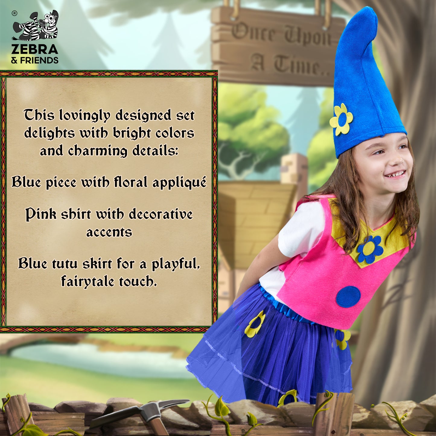 1947 Dwarf Girl Pink / Blue - Once upon a time collection