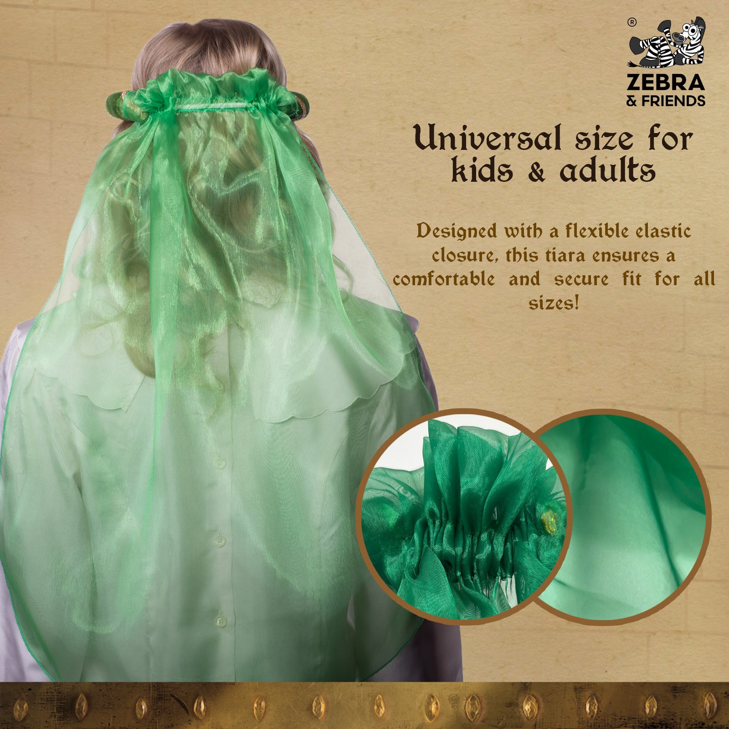 3712/3 Medieval Tiara Rosalin Green - Medieval collection
