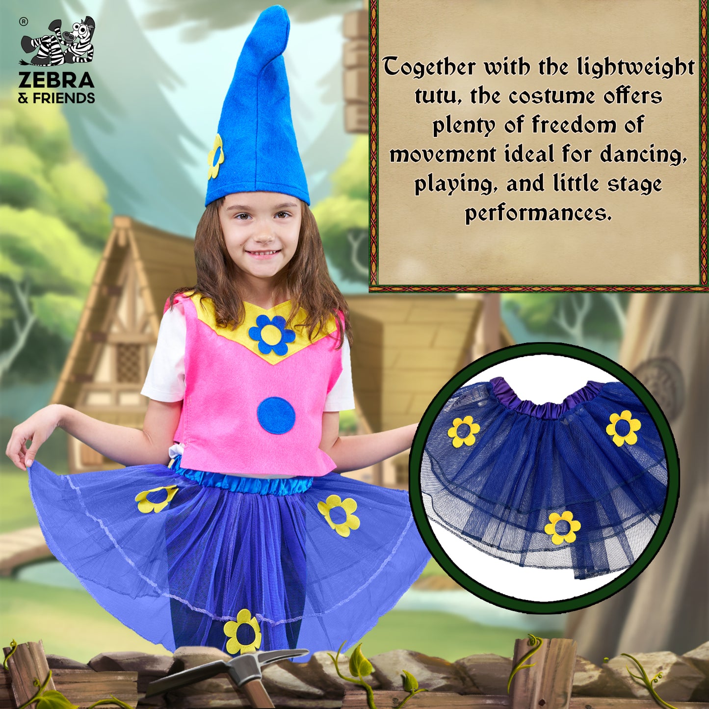 1947 Dwarf Girl Pink / Blue - Once upon a time collection
