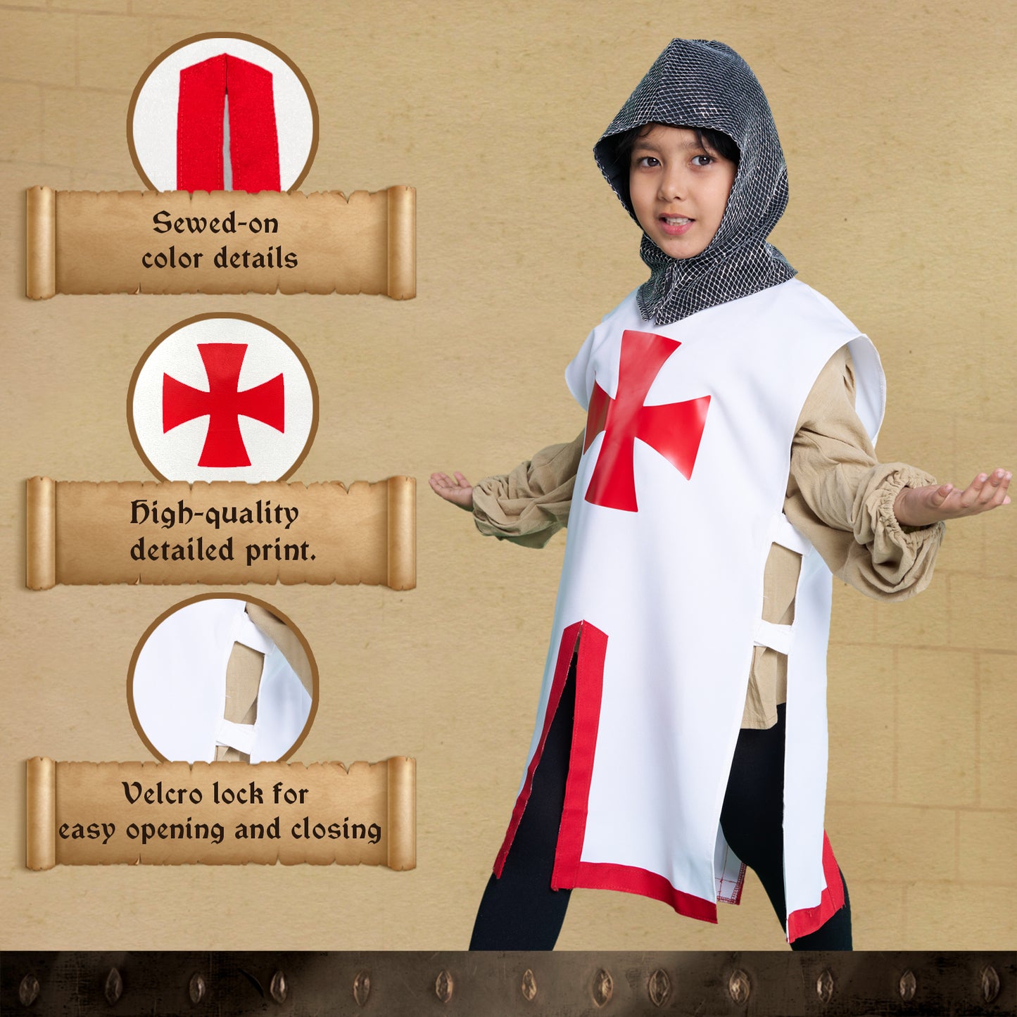 1796- Templar White / Red - Medieval collection