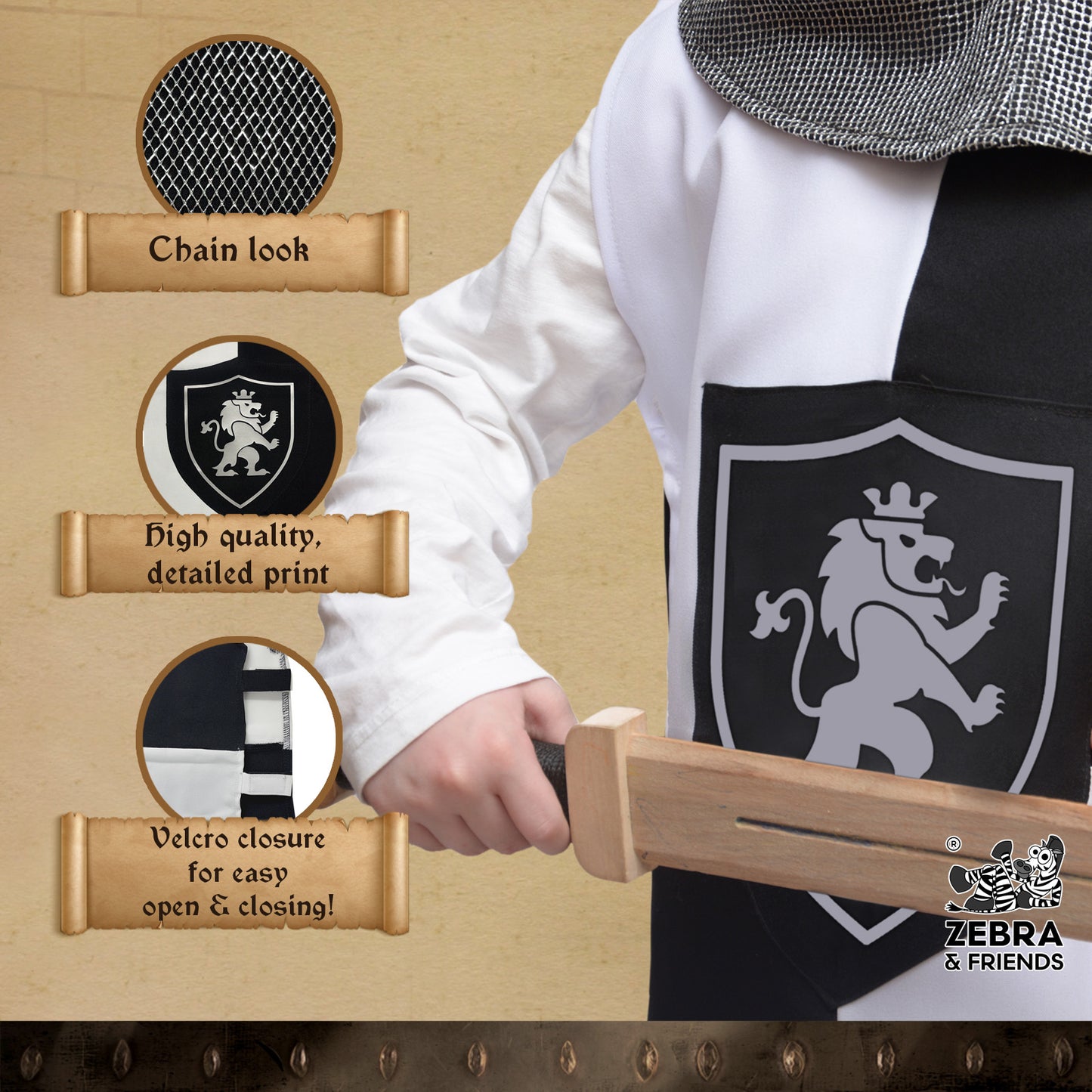 1833 Knight Edward Black/ White — Medieval collection