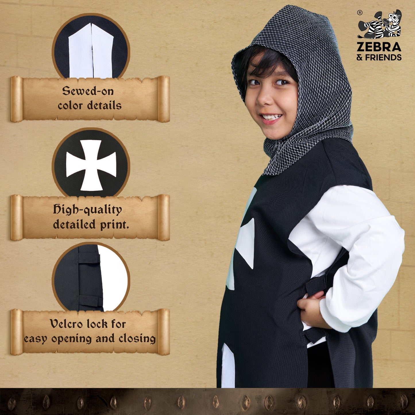 1798 Templar Black / White - Medieval collection