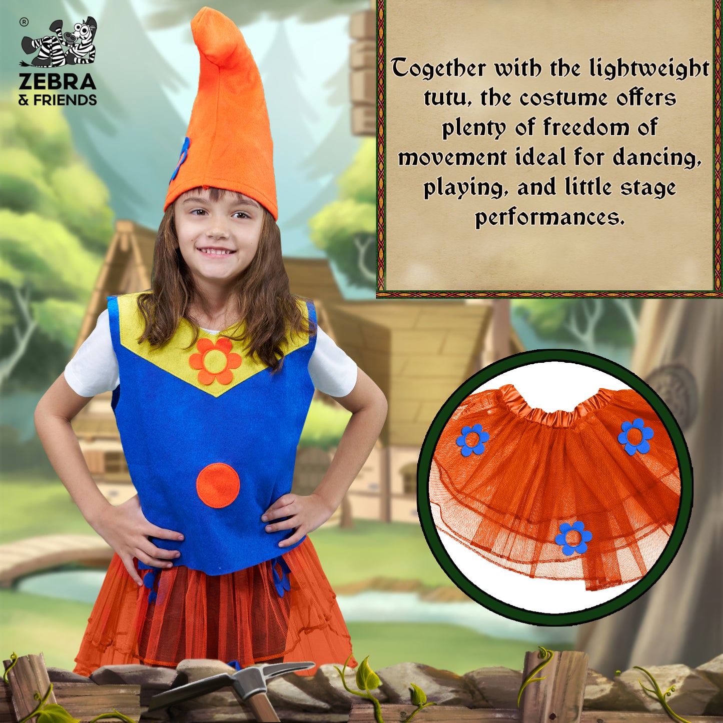 1948 Dwarf Girl Blue / Orange - Once upon a time collection