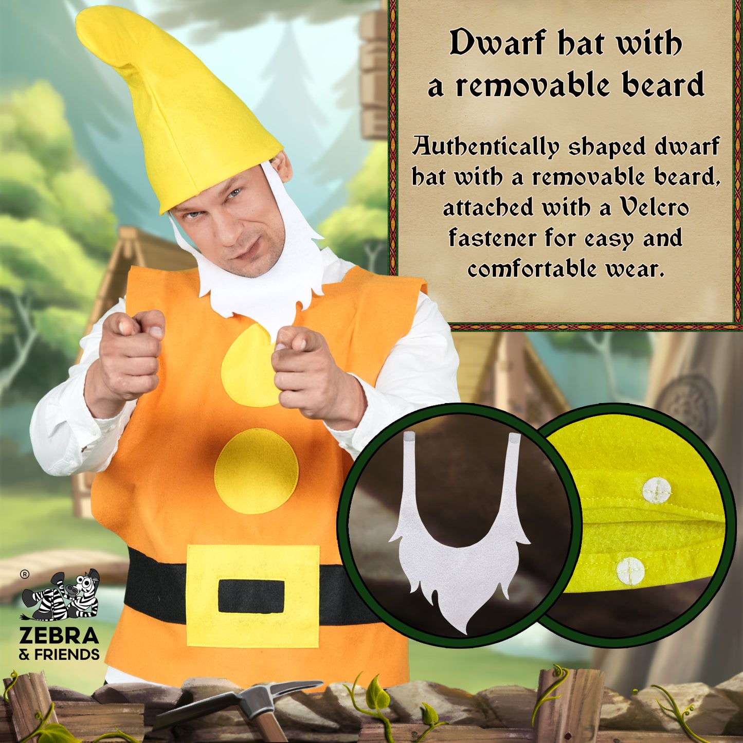 1442 Jolly Adult - Seven dwarfs costume - once upon a time collection