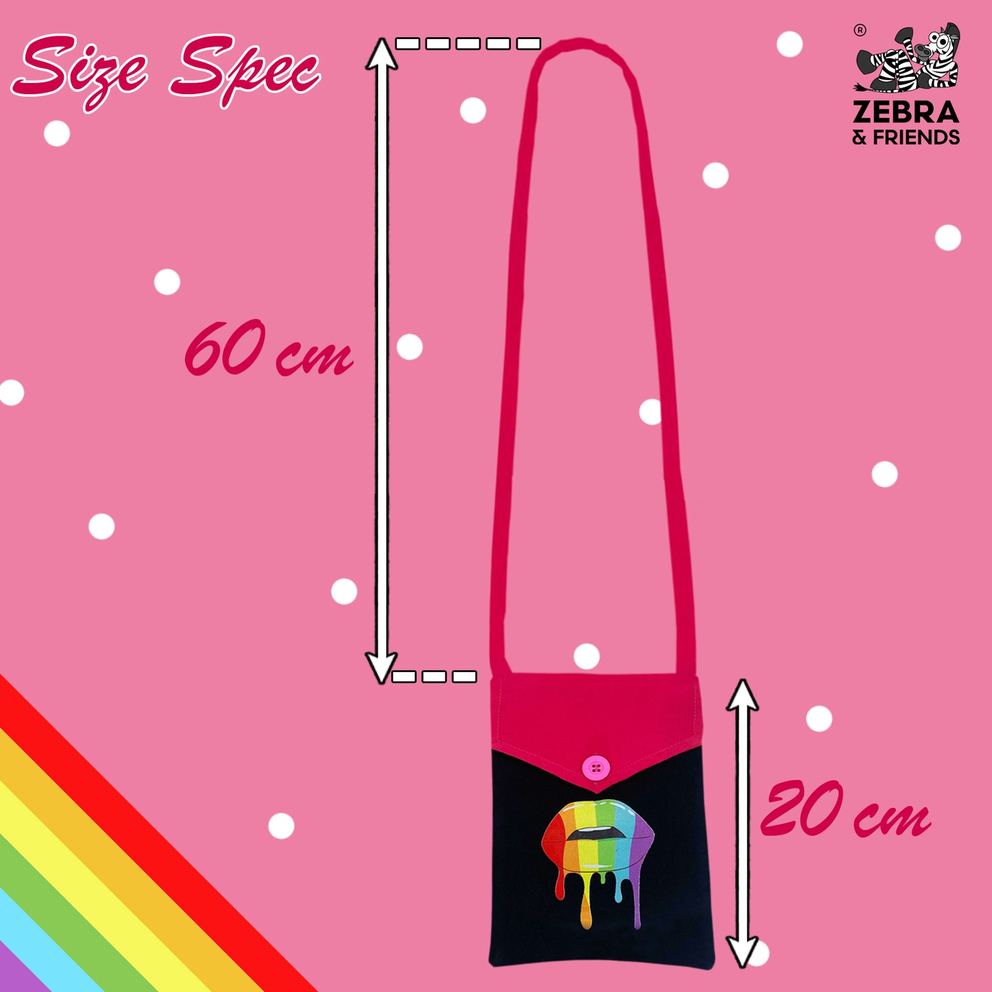 6019 RAINBOW LIPS  BAG