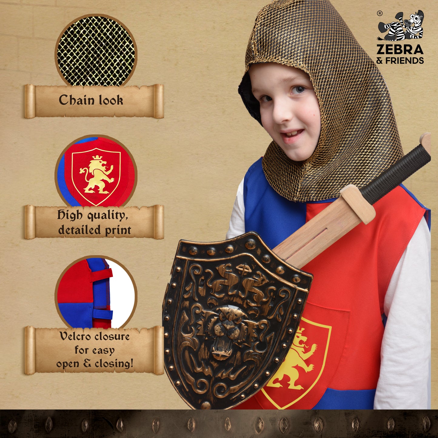 1835 Knight Edward Red / Blue — Medieval collection