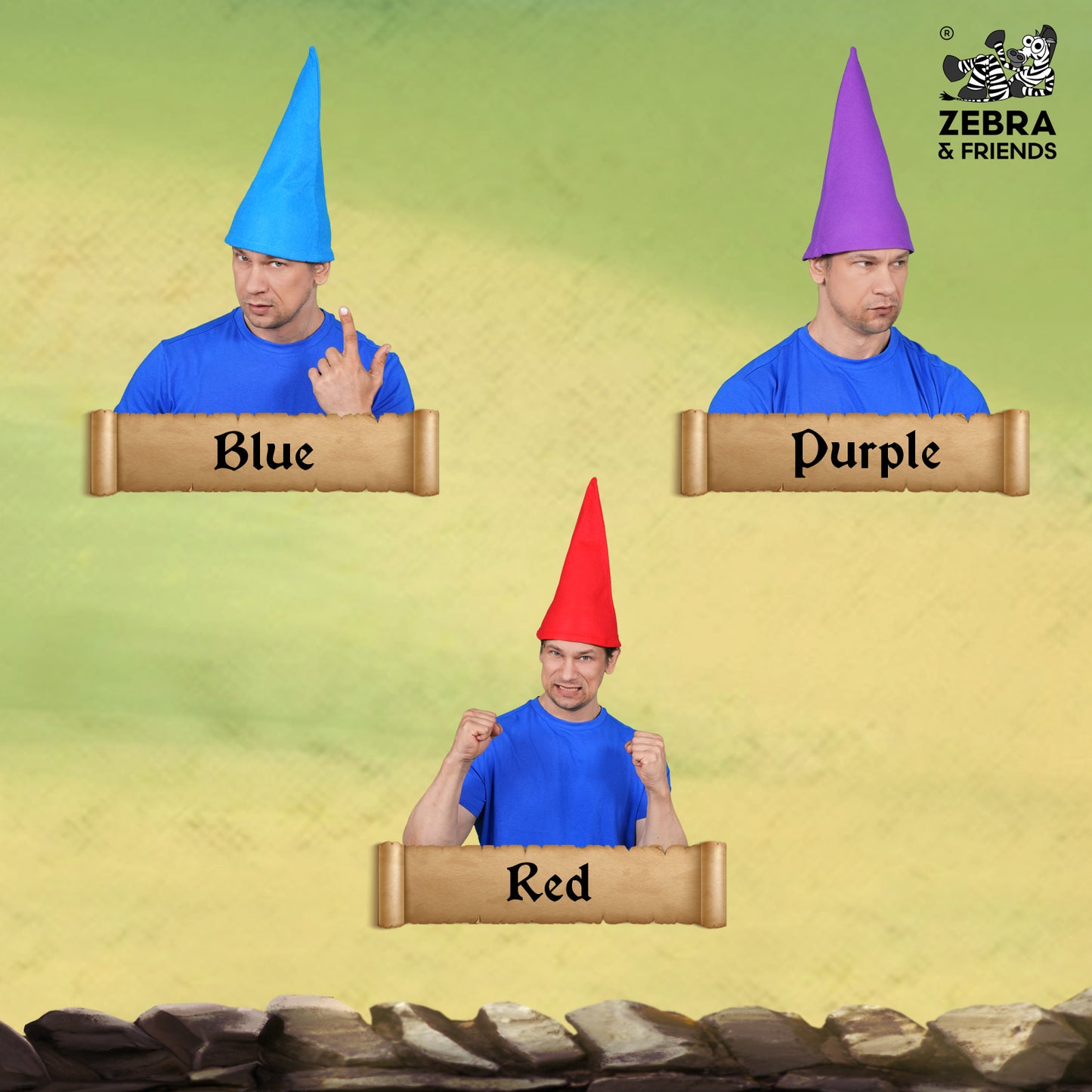 3602 dwarf - Set of 10 cones caps - once upon a time collection