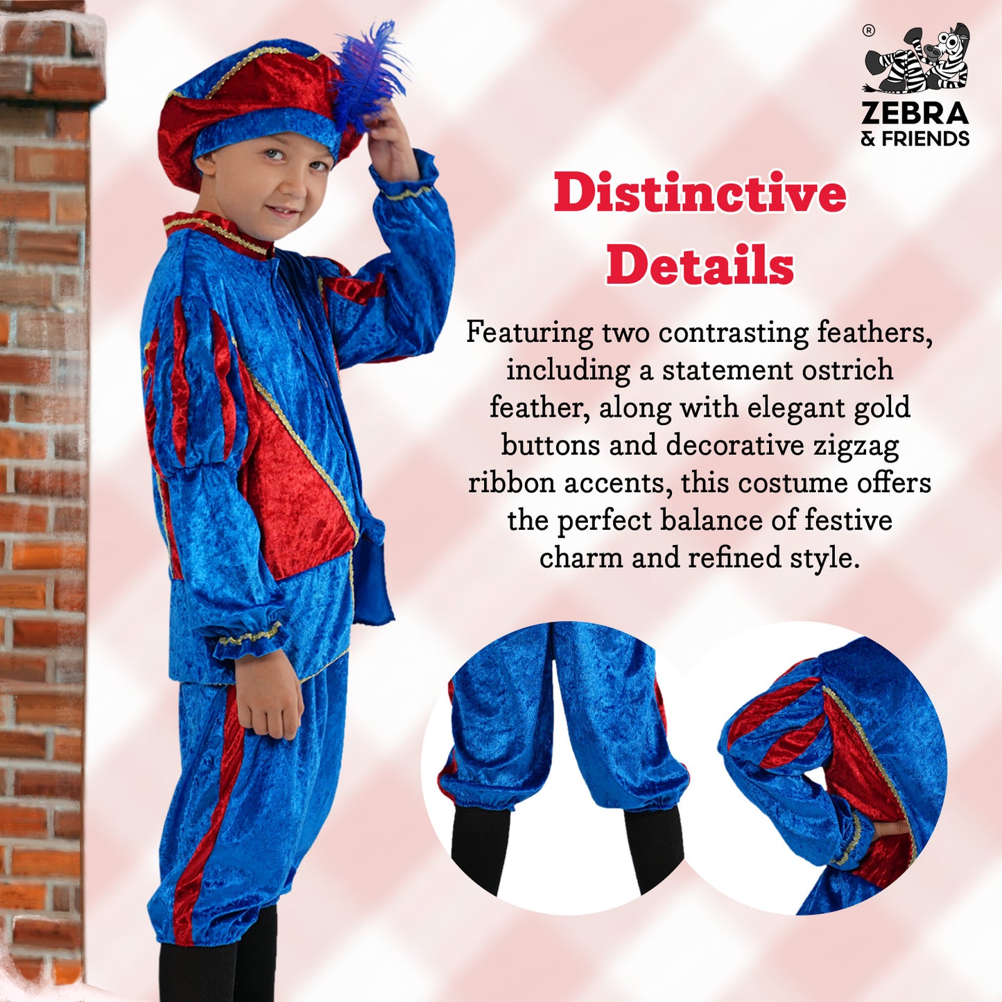 1696 Page child blue/red - The Nicolaus team collection