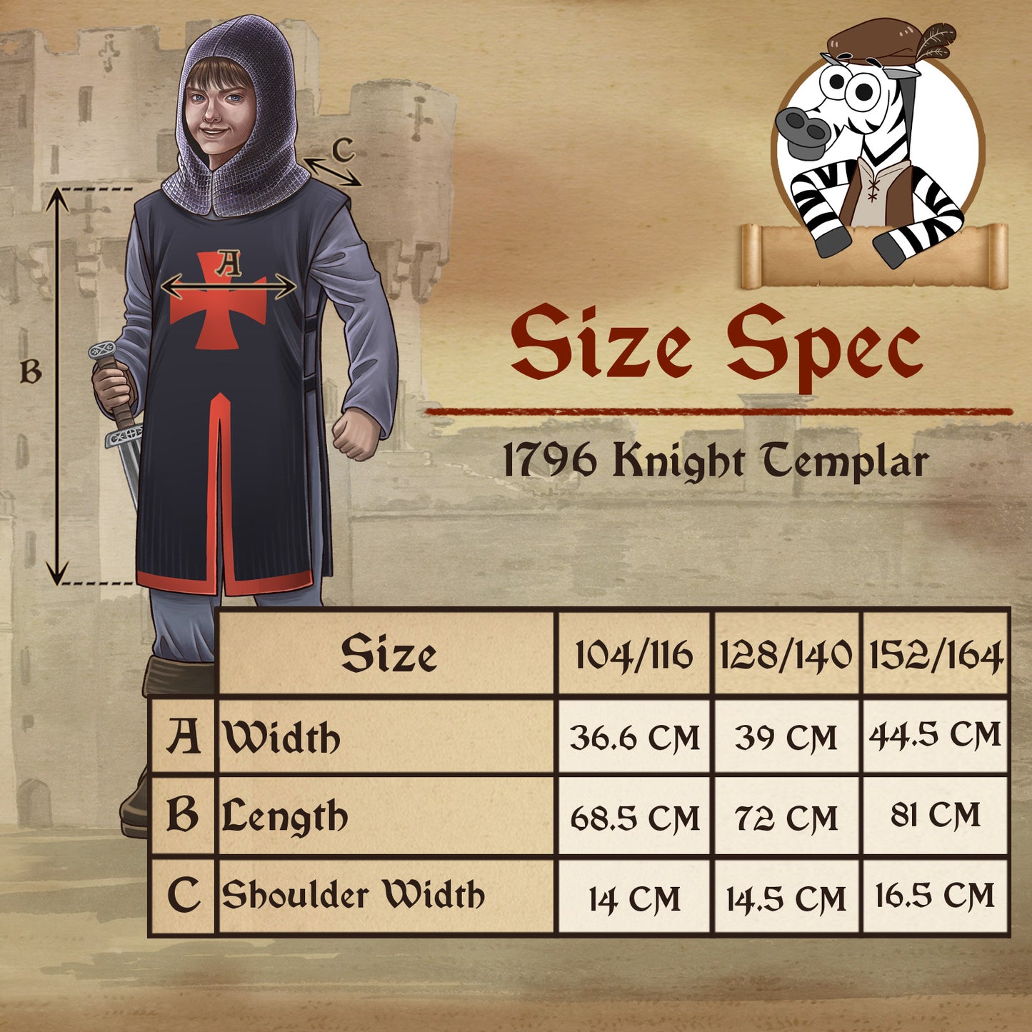 1797 Templar Black / Red - Medieval collection