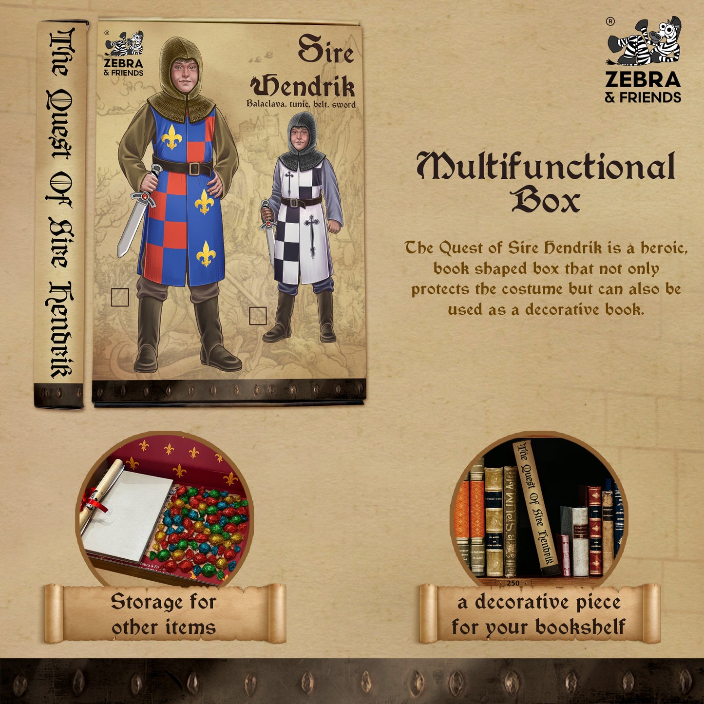 1789 Sire Hendrik Blue/Red - Medieval collection