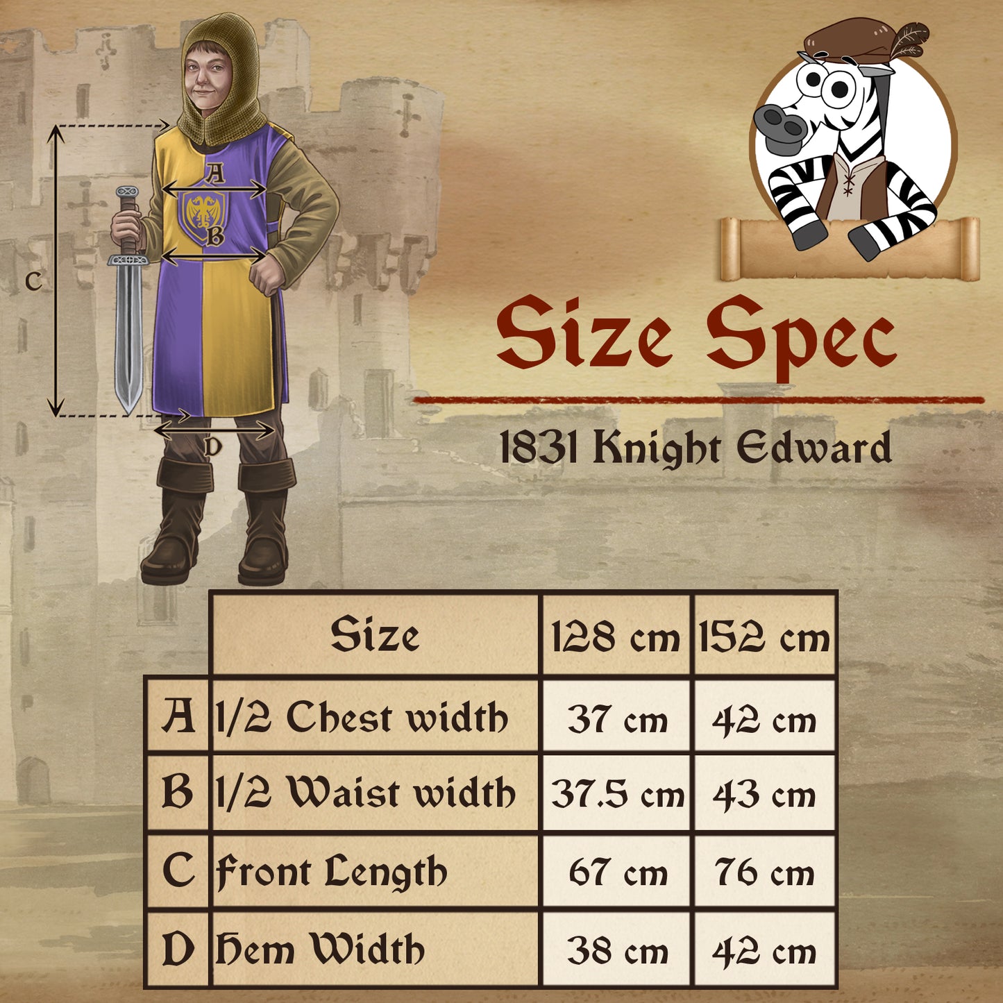 1831 Knight Edward Yellow / Purple — Medieval collection