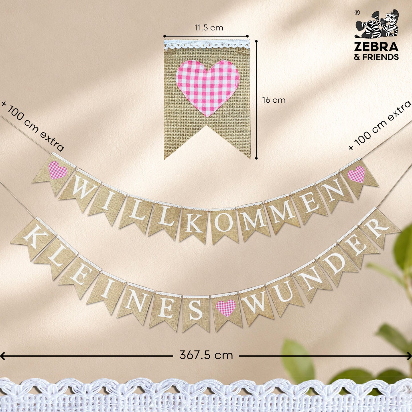6342 KLEINES WUNDER banner pink