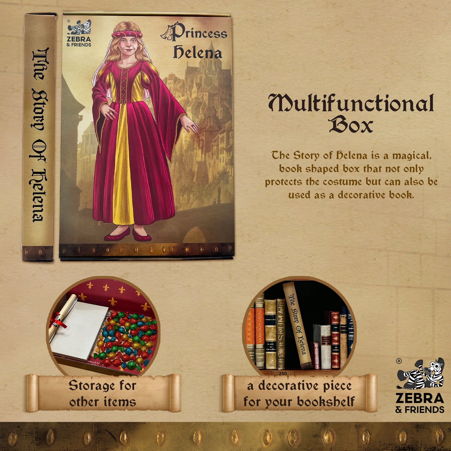 1787 Prinzessin Helena Rot – Mittelalterliche Kollektion