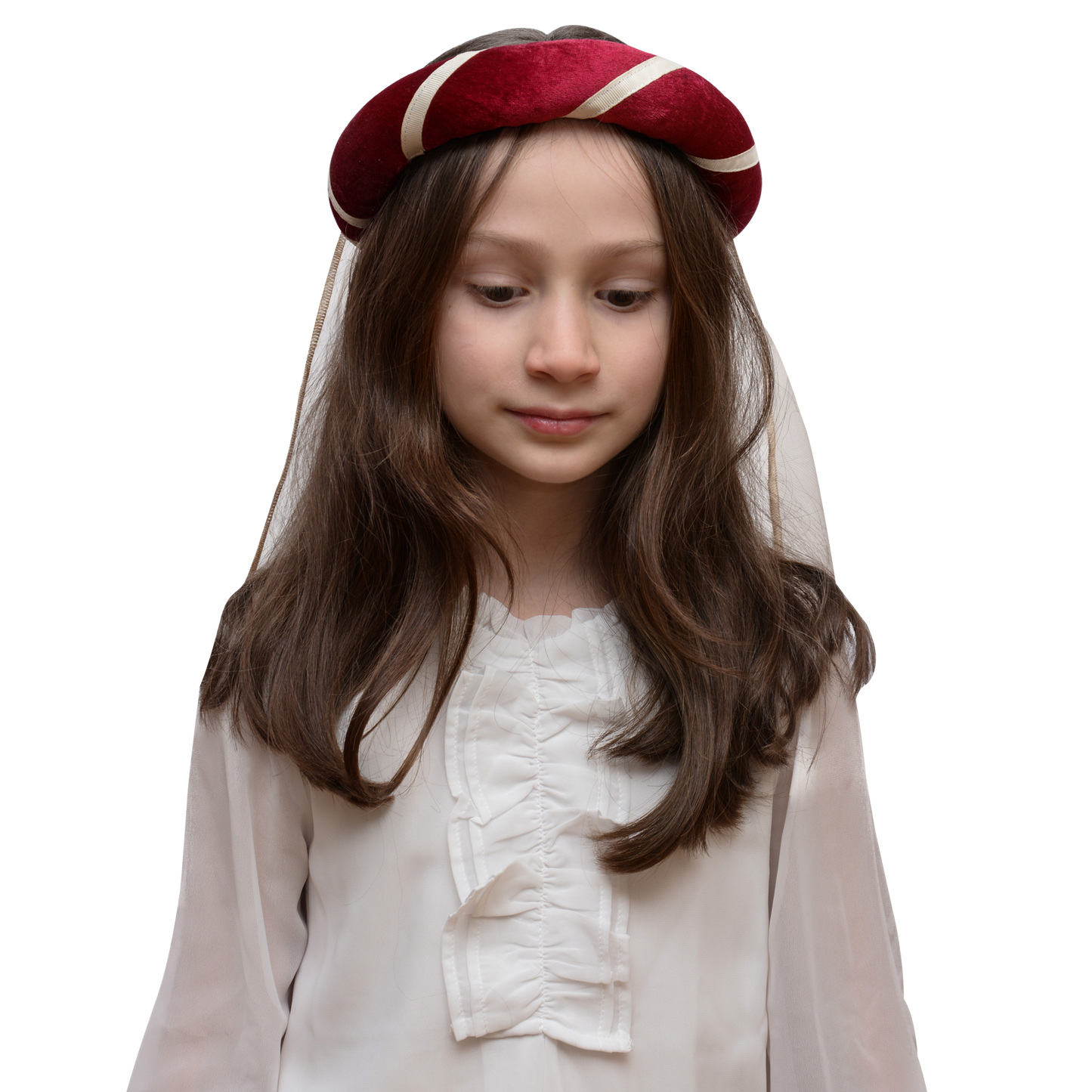3715  MEDIEVAL TIARA ELIZABETH BURGUNDY