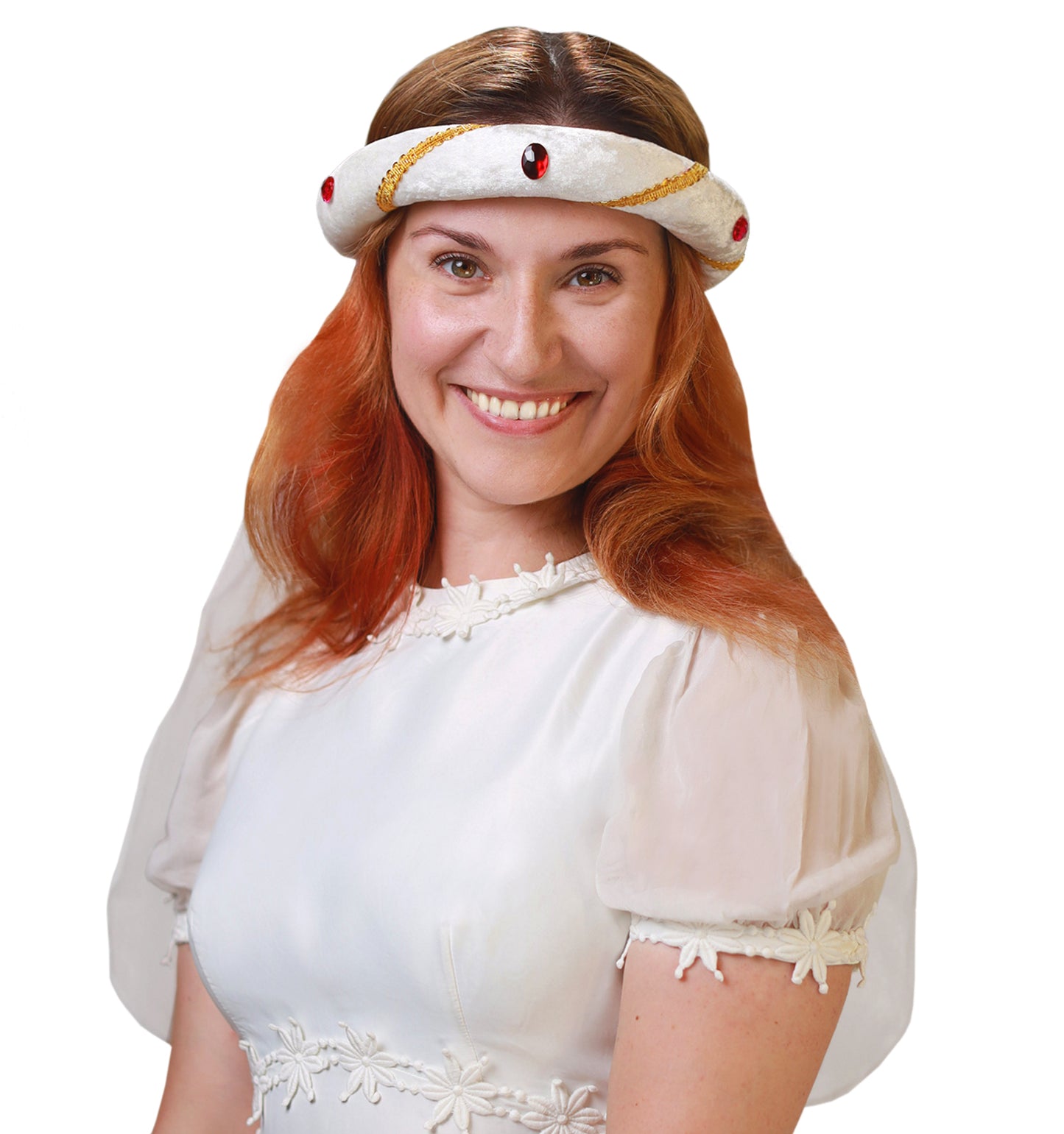 3712/1 Middeleeuwse Tiara Rosalin Wit - Middeleeuwse collectie