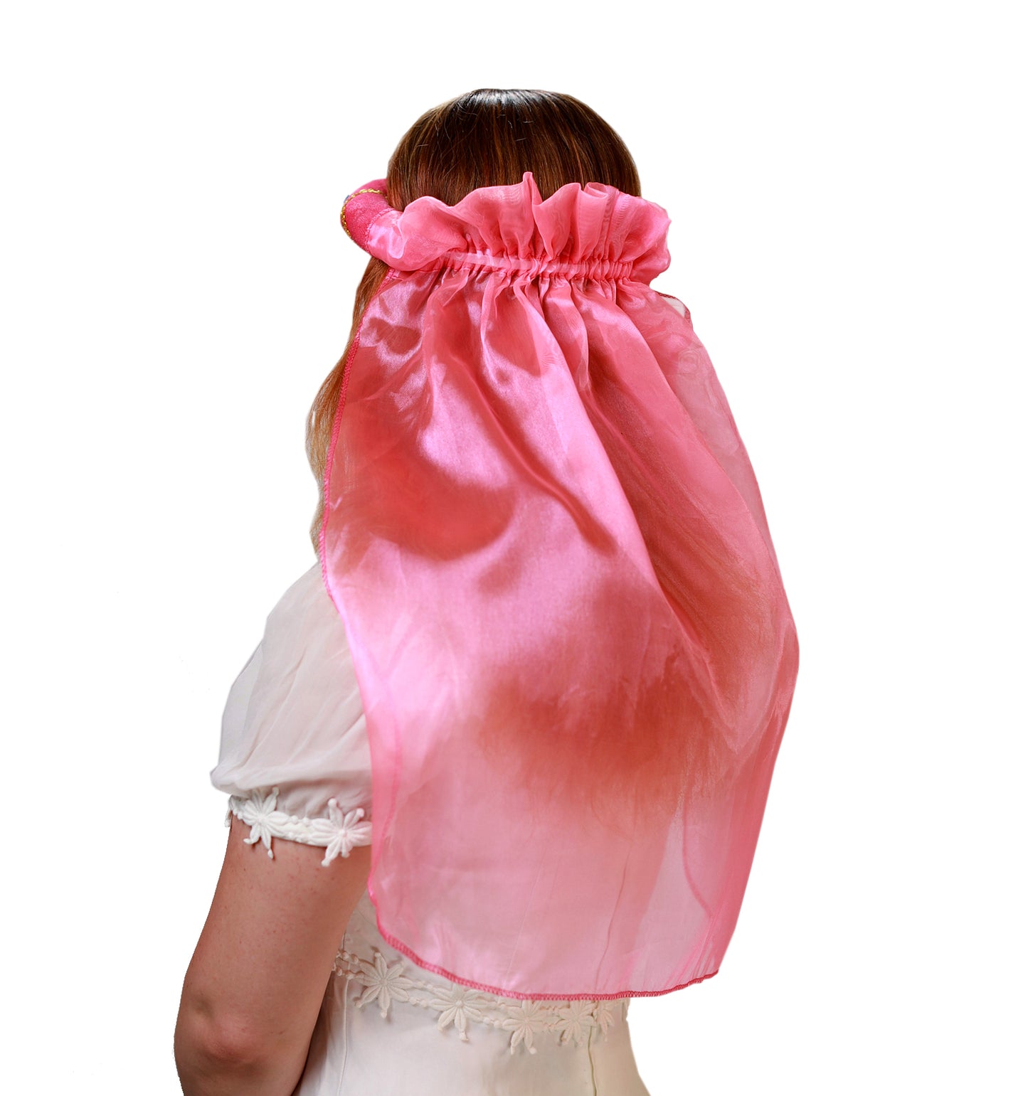 3712/9 Mittelalter-Tiara Rosalin Fluo-Pink - Mittelalter-Kollektion
